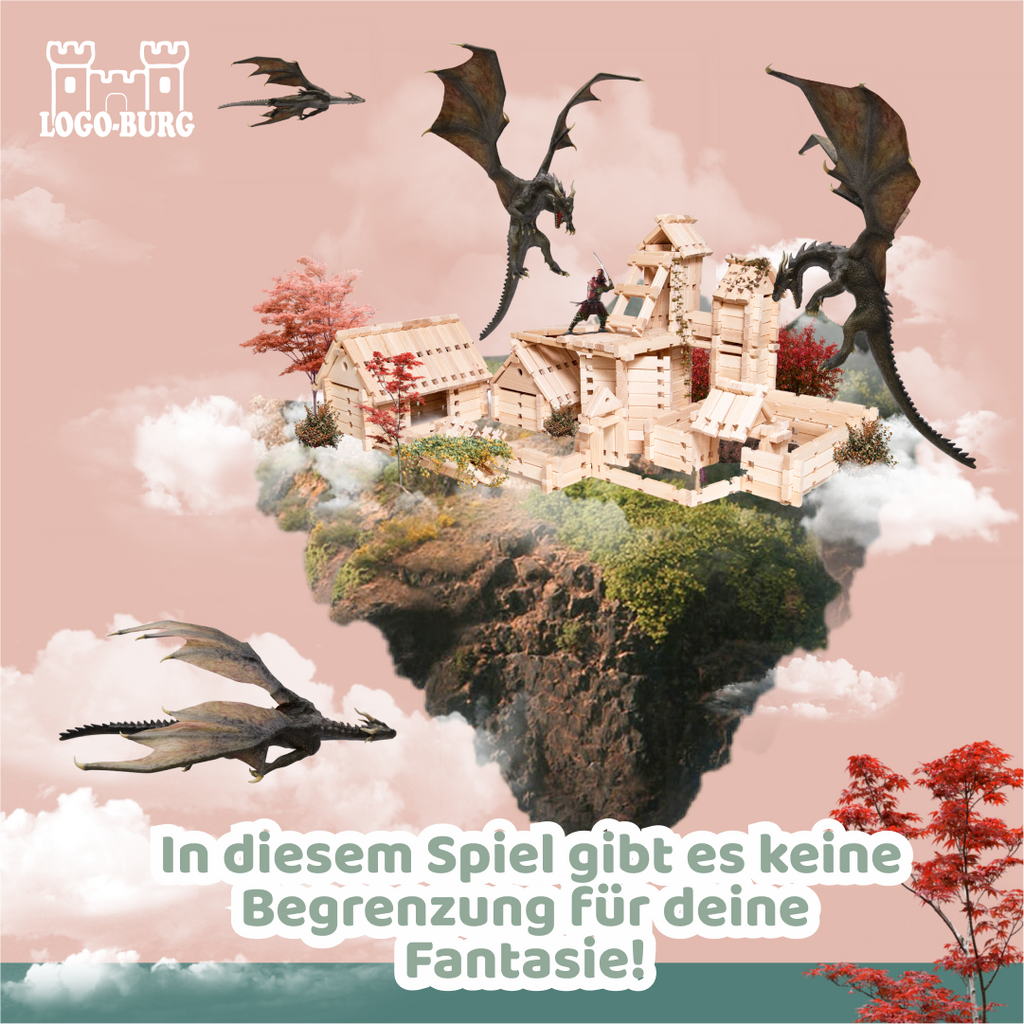 wereld van creativiteit: Ontdek de magie van Logo-Burg houten bouwstenen